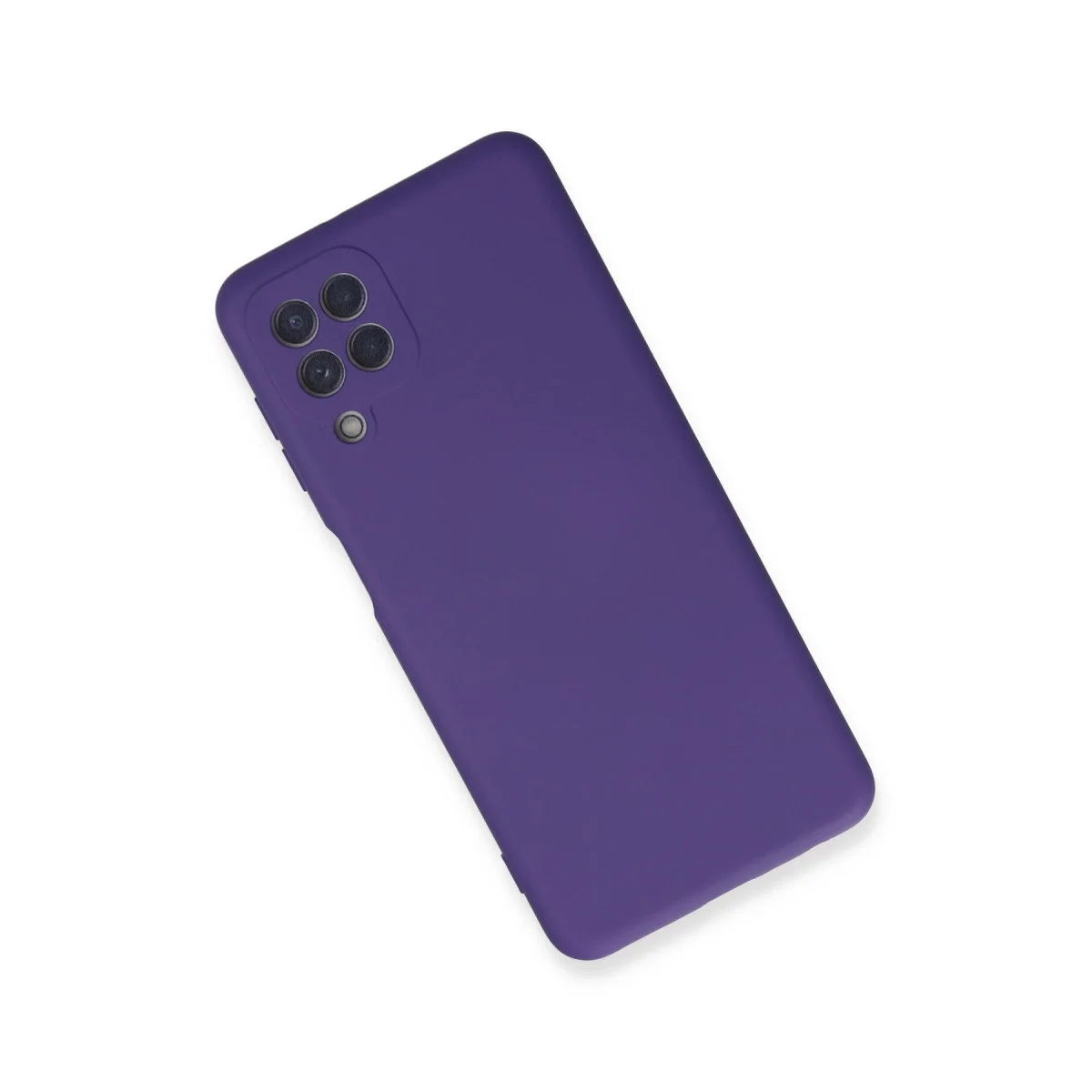 Samsung Galaxy A22 Kılıf Nano İçi Kadife Silikon - Mor görsel 2