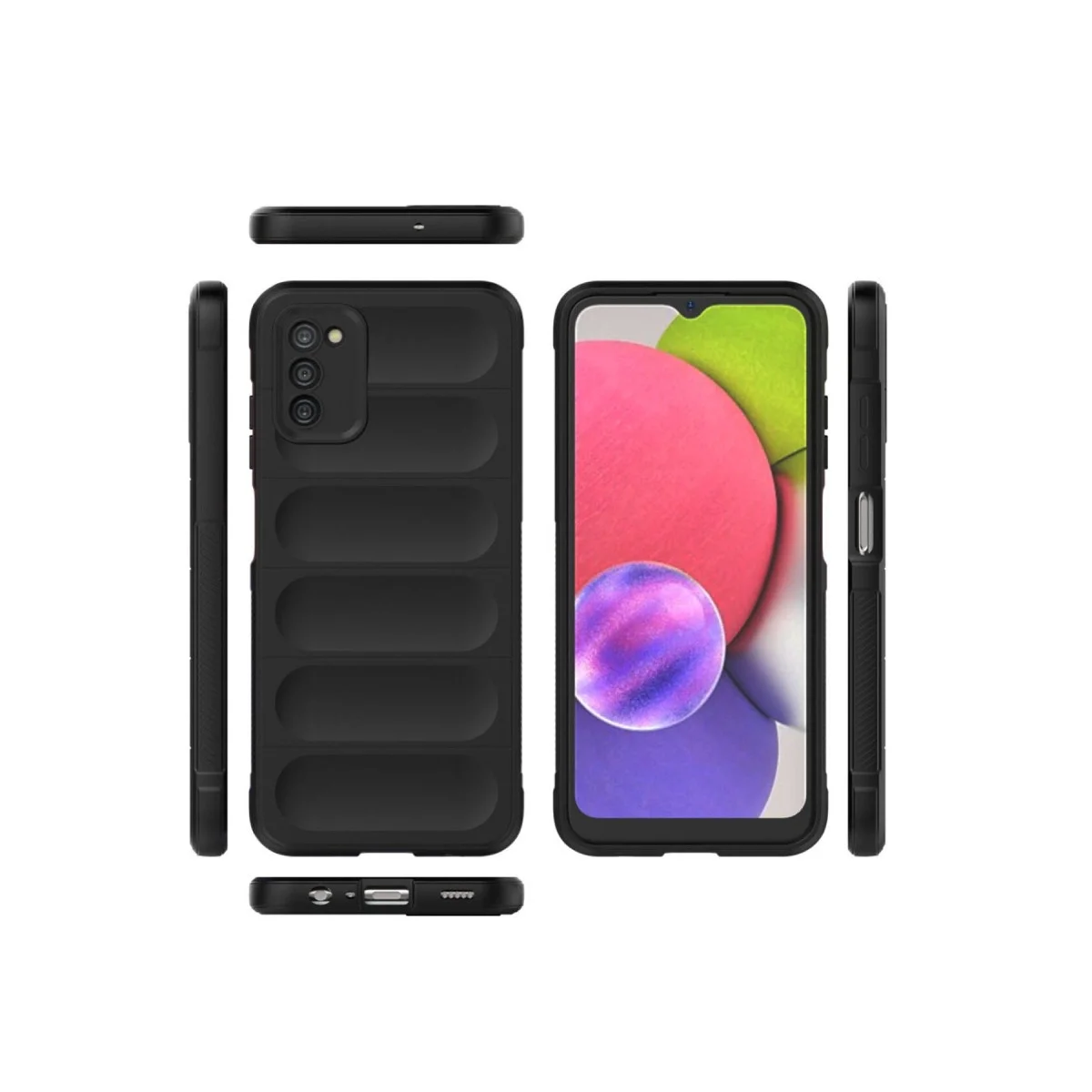 Samsung Galaxy A03s Kılıf Optimum Silikon - Siyah görsel 2