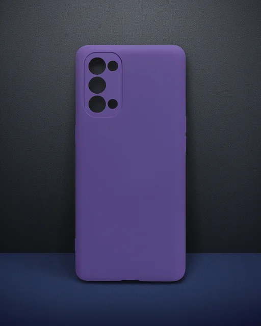 Oppo Reno 5 Pro Kılıf Nano İçi Kadife Silikon - Mor