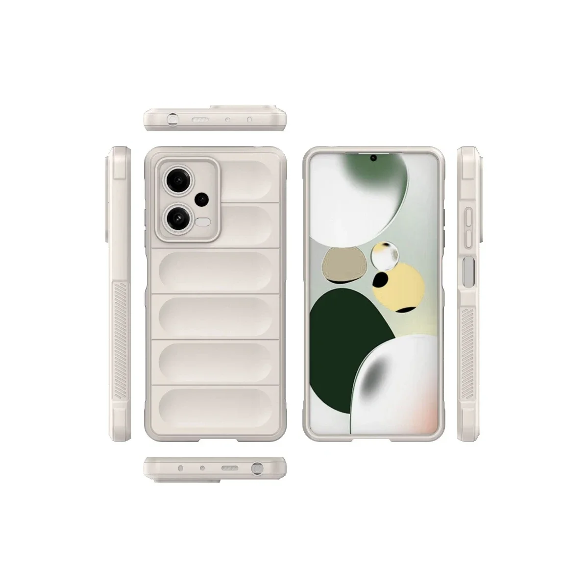 Xiaomi Poco X5 5G Kılıf Optimum Silikon - Krem görsel 3