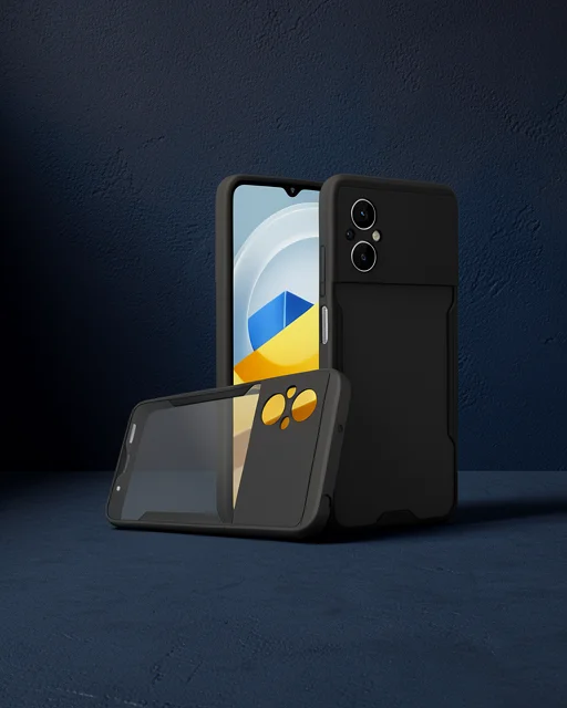 Xiaomi Poco M5 Kılıf Platin Silikon - Siyah