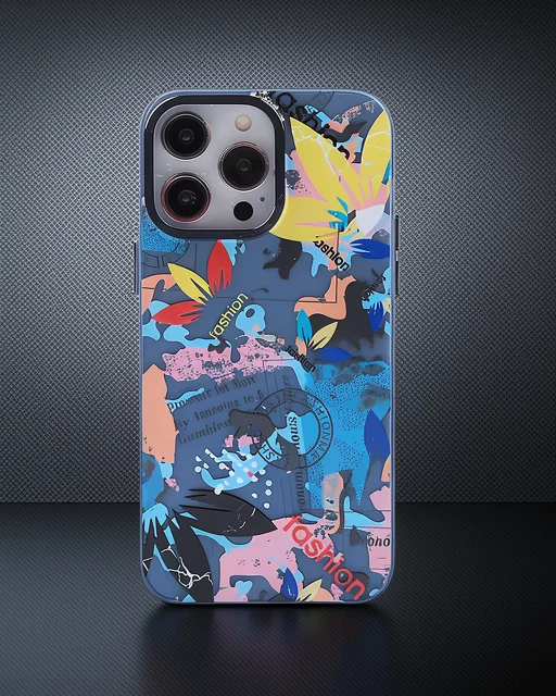 Apple İphone 14 Pro Max Kılıf Prada Desenli Kapak - Prada Pembe - 1