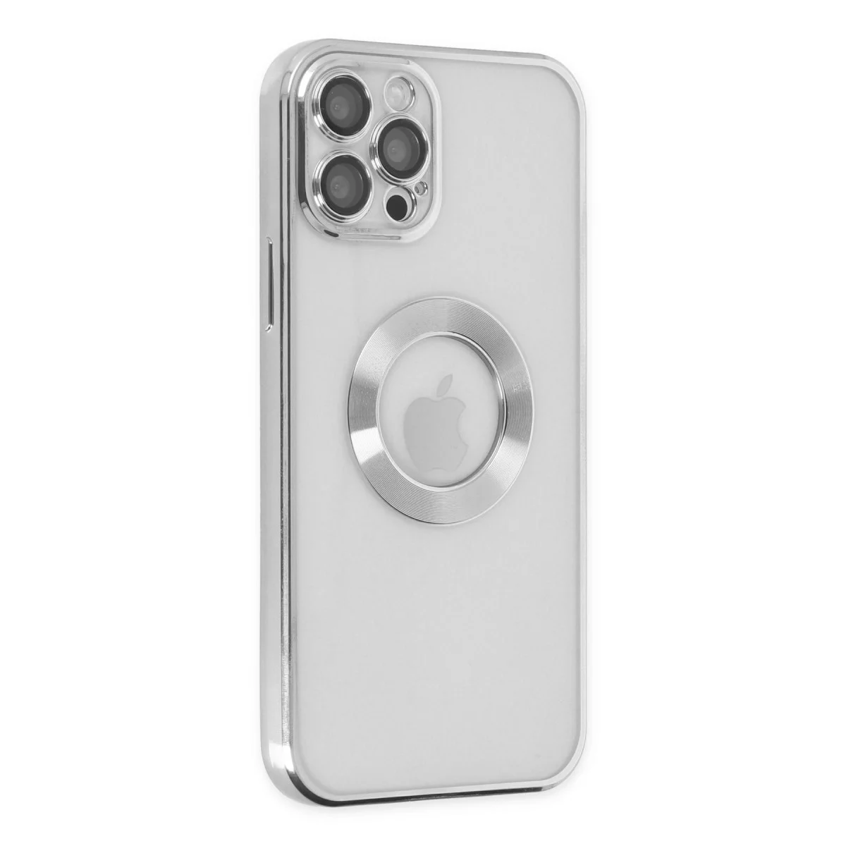 Apple İphone 12 Pro Kılıf Slot Silikon - Gümüş görsel 2