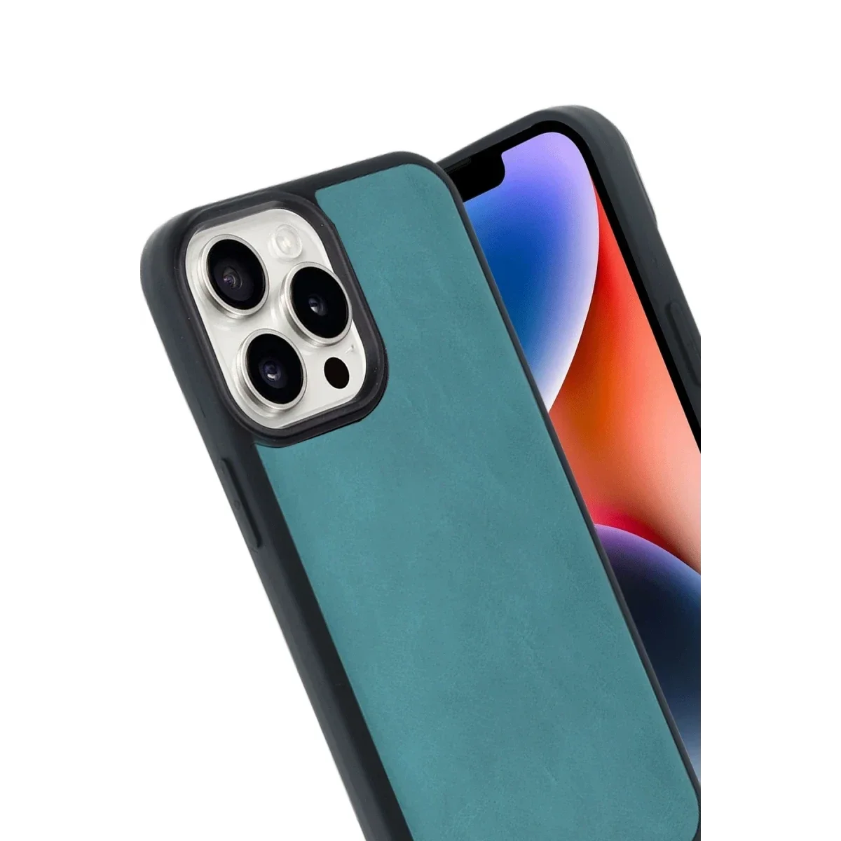 Apple iPhone 14 Pro Max Kılıf Aras Deri Kapak - Açık Yeşil görsel 2
