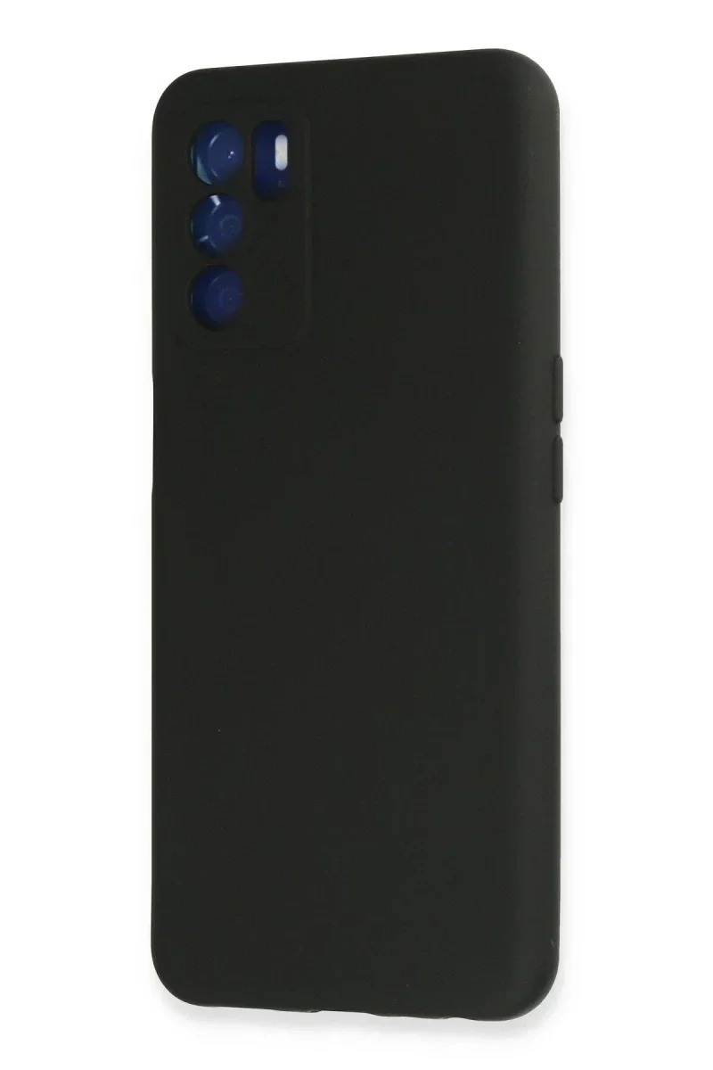 Oppo A16 Kılıf Nano içi Kadife Silikon - Siyah görsel 3