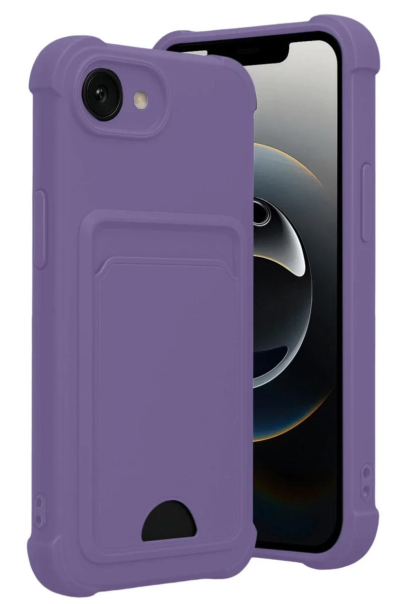 Apple iPhone 16E Kelvin Kartvizitli Silikon - Lila