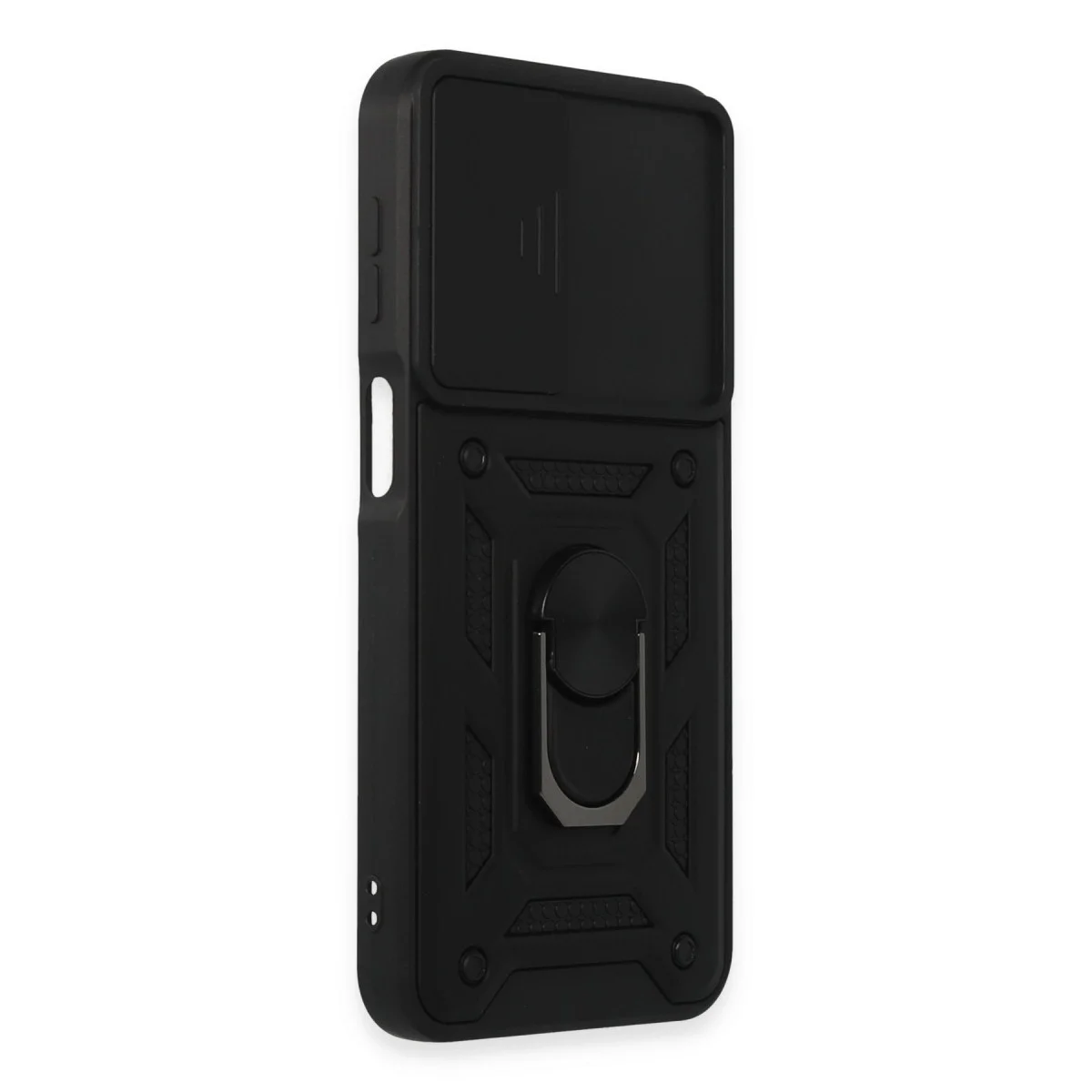 Samsung Galaxy M34 5g Kılıf Pars Lens Yüzüklü Silikon - Siyah görsel 3