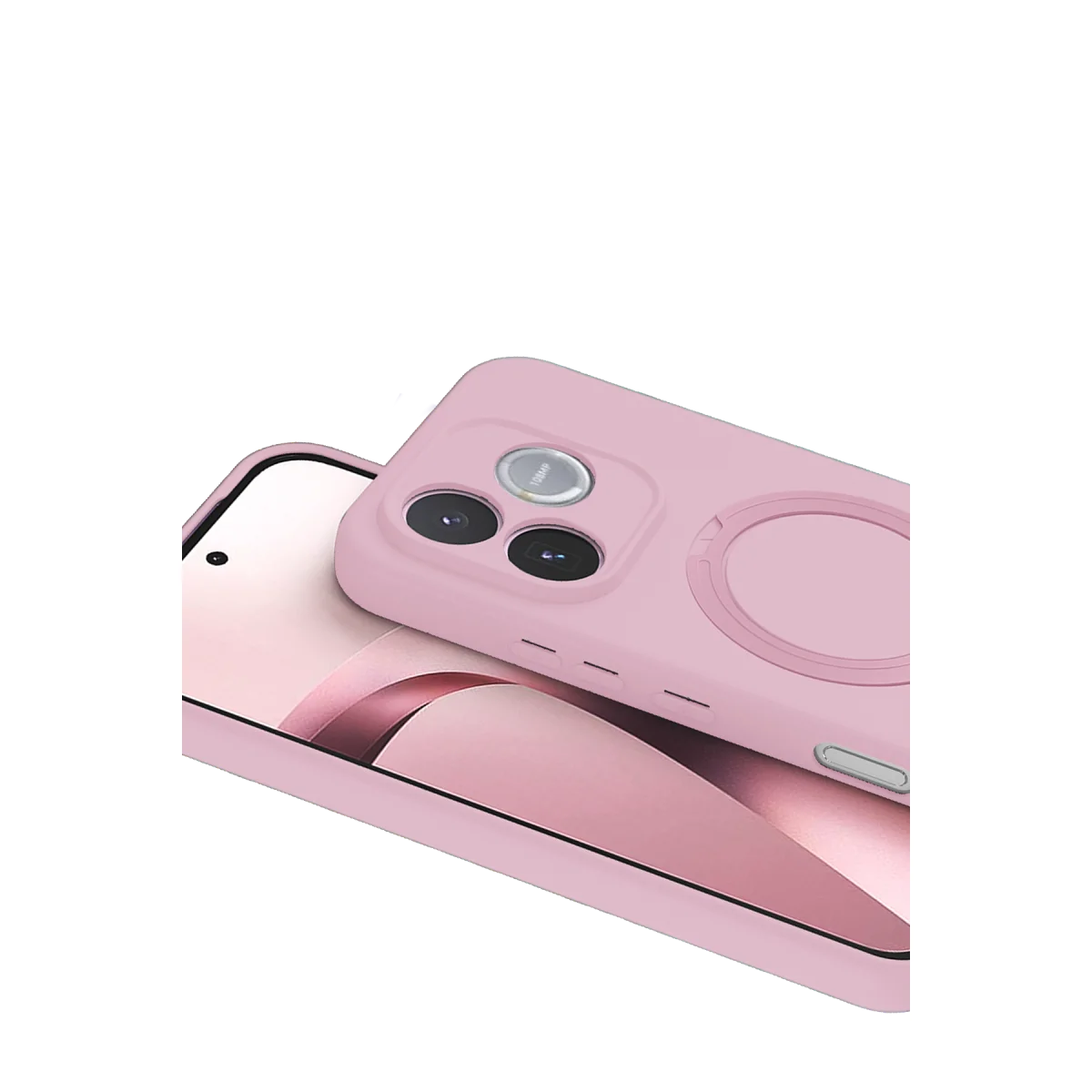 Huawei Honor 600 Lite Regal Magsafe Standlı Kapak - Açık Pembe görsel 2