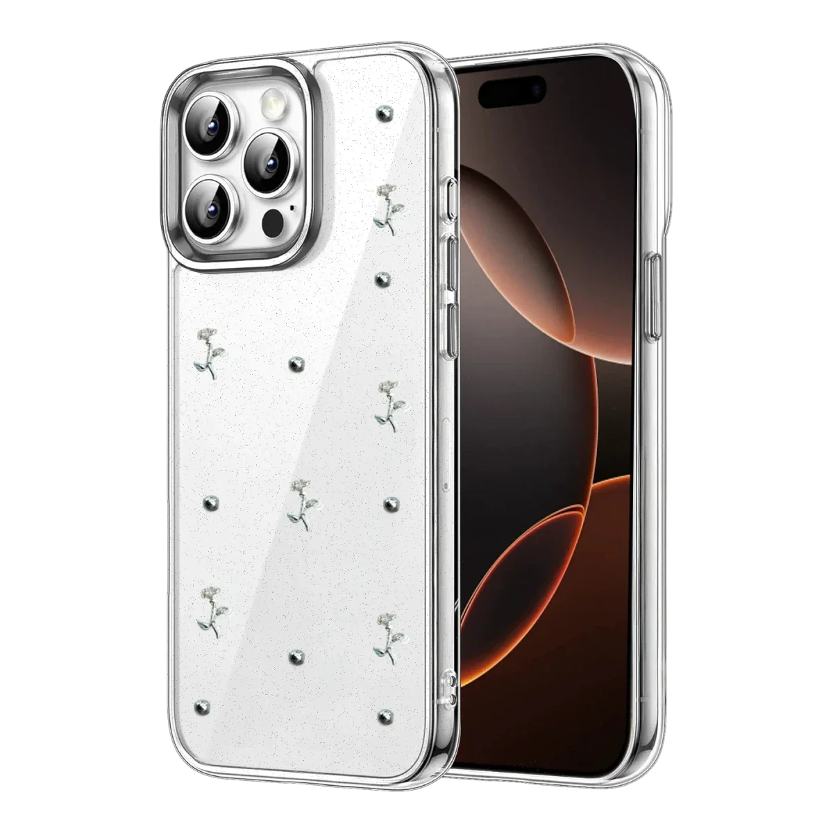 Apple iPhone 14 Pro Max Fiyonk Desenli Kapak - Desen 4