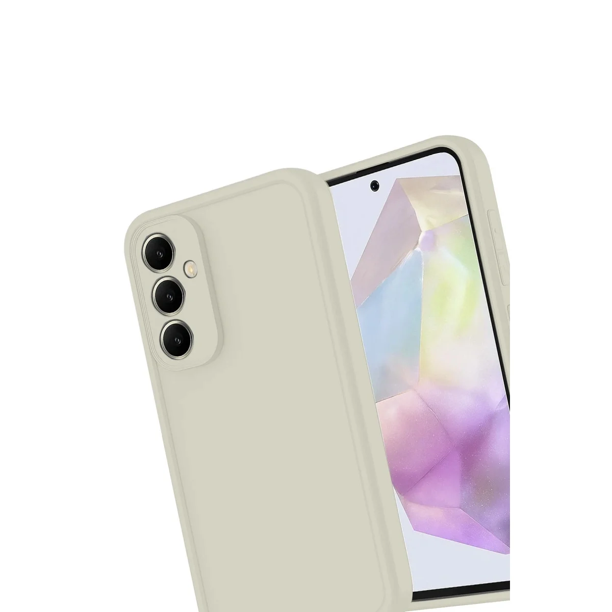 Samsung Galaxy A17 5g Viera Silikon - Krem görsel 2