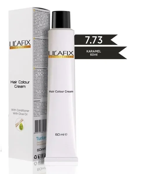 Lilafix Krem Profesyonel Tüp Saç Boyası 60ml - 7.73 Karamel