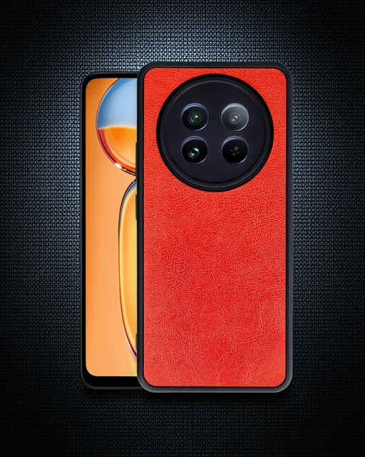 Realme 12 5g Kılıf Aras Deri Kapak - Kırmızı