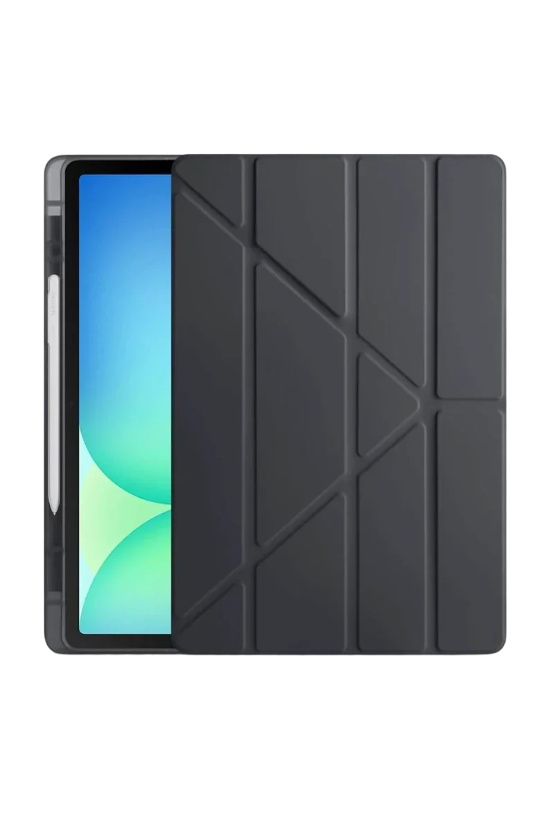 Apple iPad Pro 11 (2024) Kılıf Kalemlikli Hugo Tablet Kılıfı - Siyah