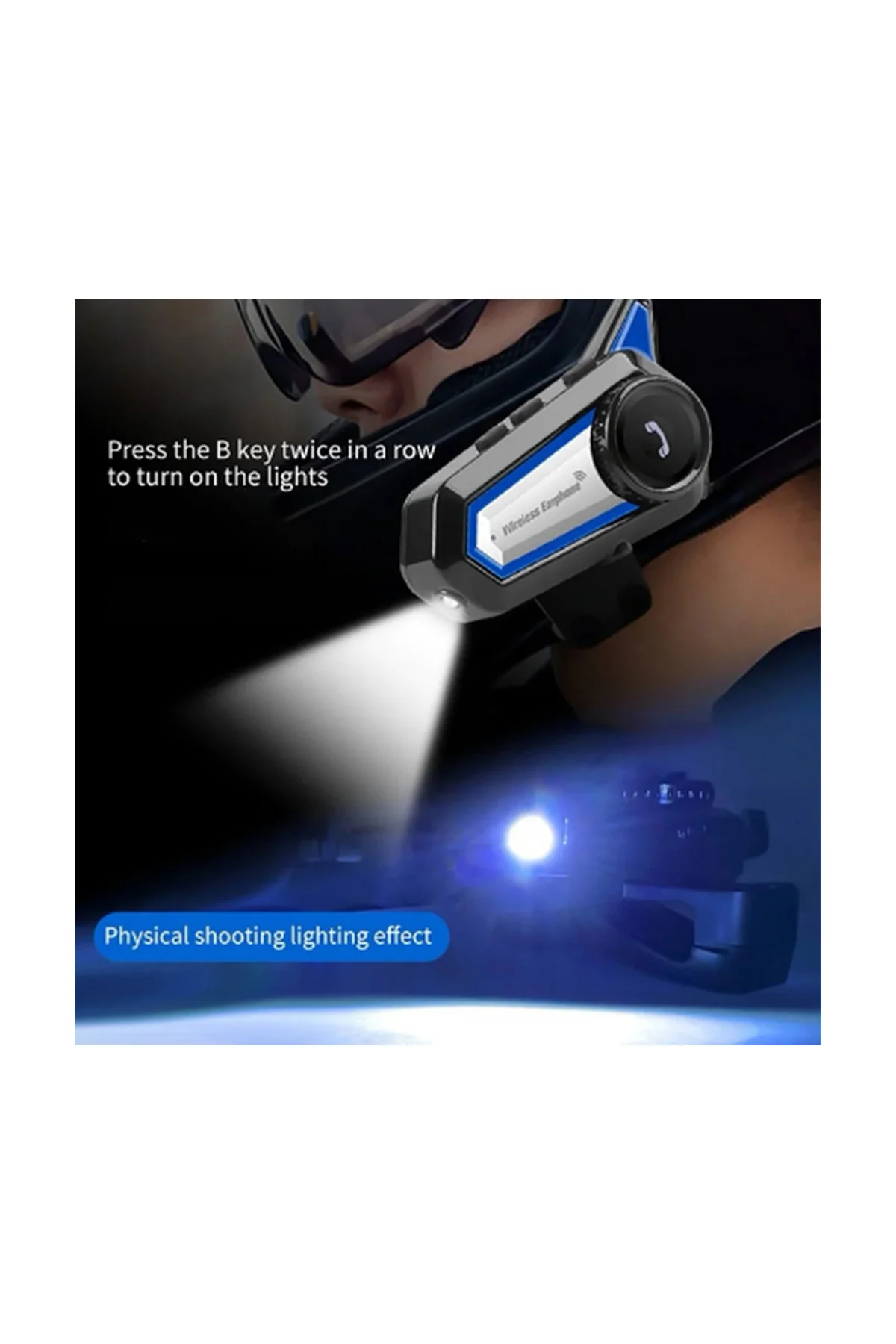 Vothoon Bt31 Kask Kulaklık Bluetooth 5.0 Motosiklet Interkom Su Geçirmez Kablosuz Kulaklık görsel 4