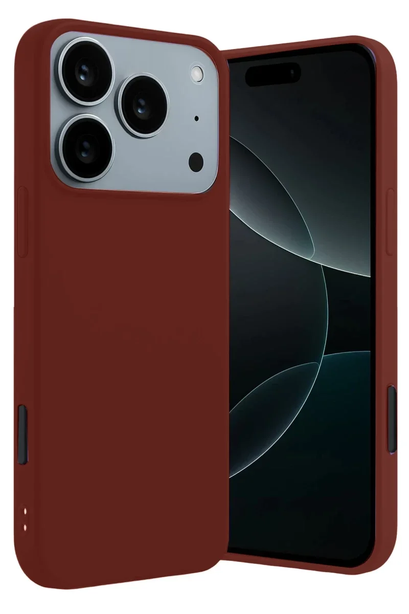 Apple iPhone 17 Pro Max First Silikon - Bordo
