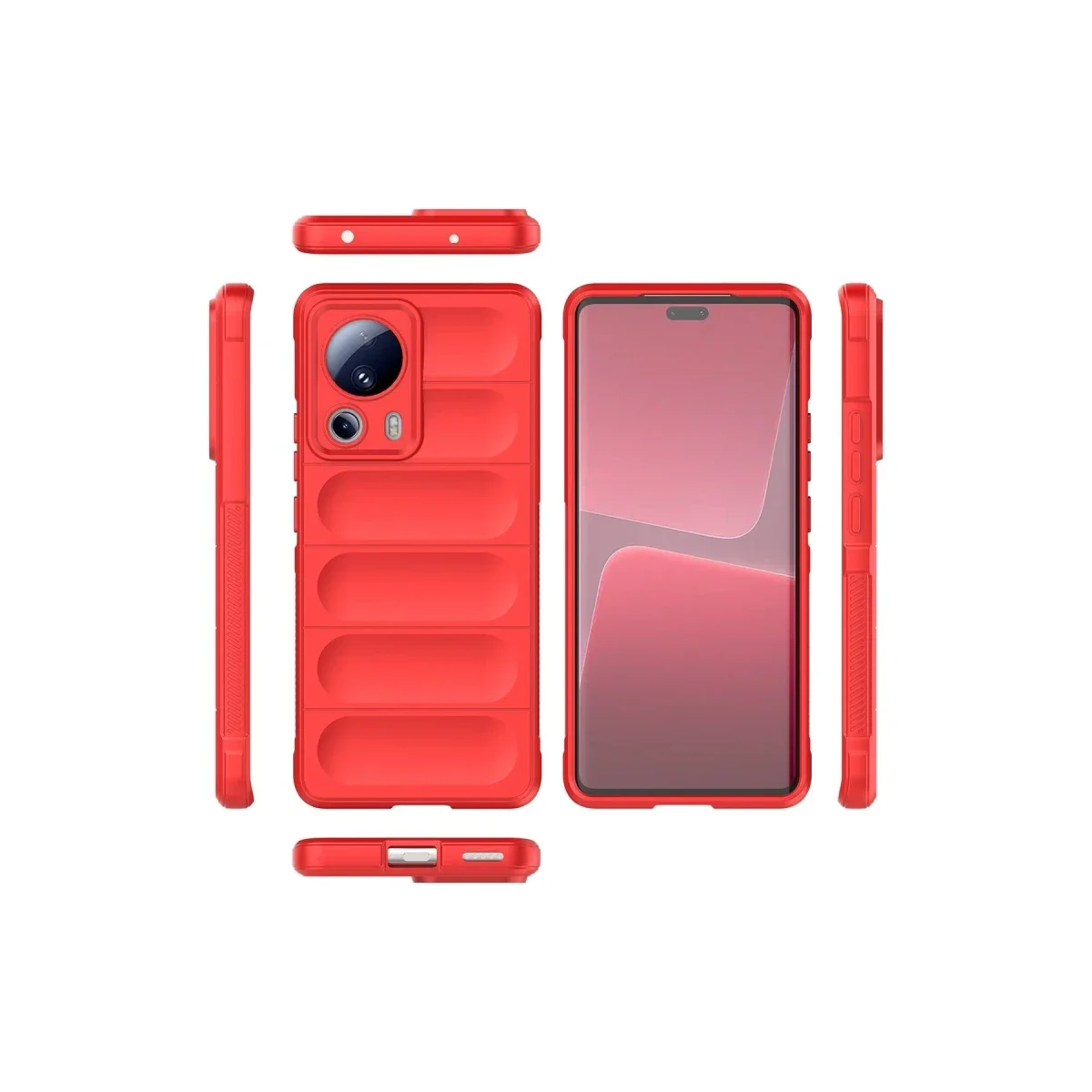 Xiaomi Mi 13 Lite Kılıf Optimum Silikon - Kırmızı görsel 2