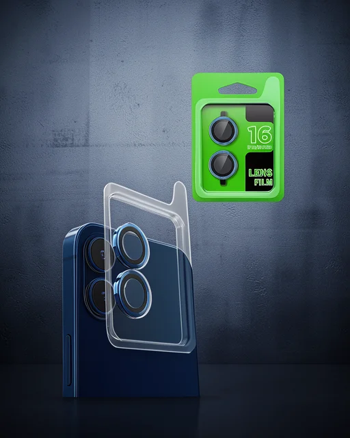 Apple İphone 16 Plus Raze Metal Kamera Lens - Lacivert