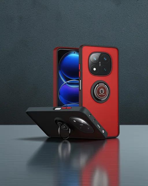 Xiaomi Redmi Note 14 Pro 4g Kılıf Montreal Yüzüklü Silikon Kapak - Yeşil