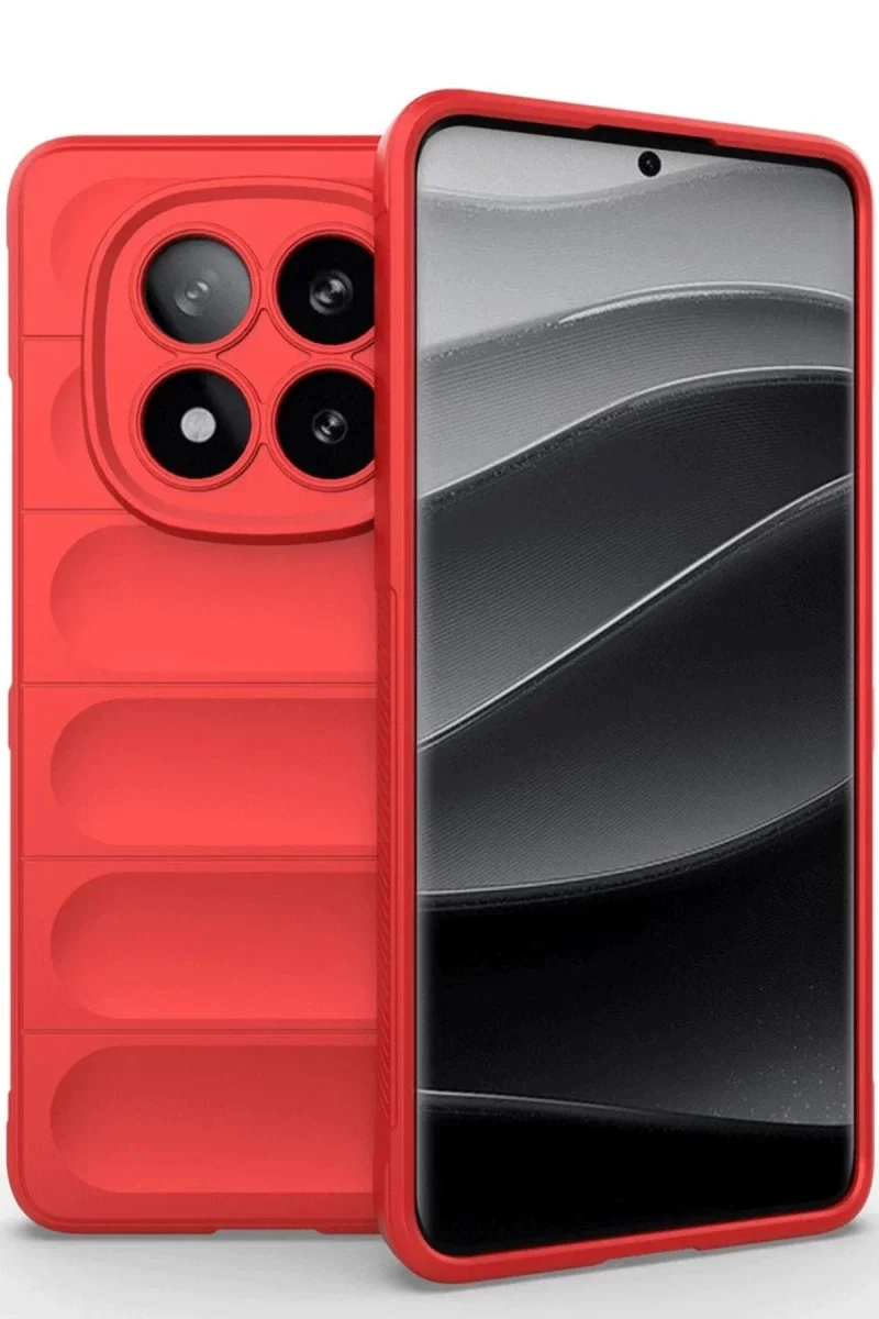 Xiao Red Note 14 Pro 5G Kılıf Optimum Silikon - Kırmızı