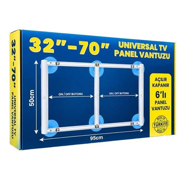 Weko WK-39733 Universal 32’’ - 70’’ Teleskopik Açılır Kapanır 6 Vantuzlu TV LED Ekran Panel Taşıyıcı görsel 3