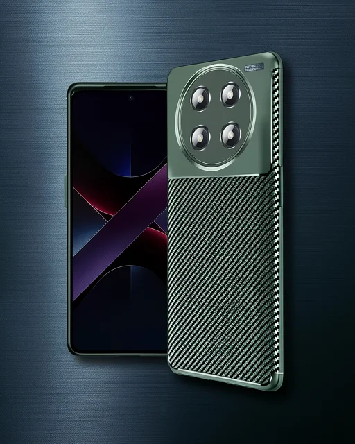 Honor Magic 7 Lite Kılıf Auto Focus Karbon Kapak - Koyu Yeşil