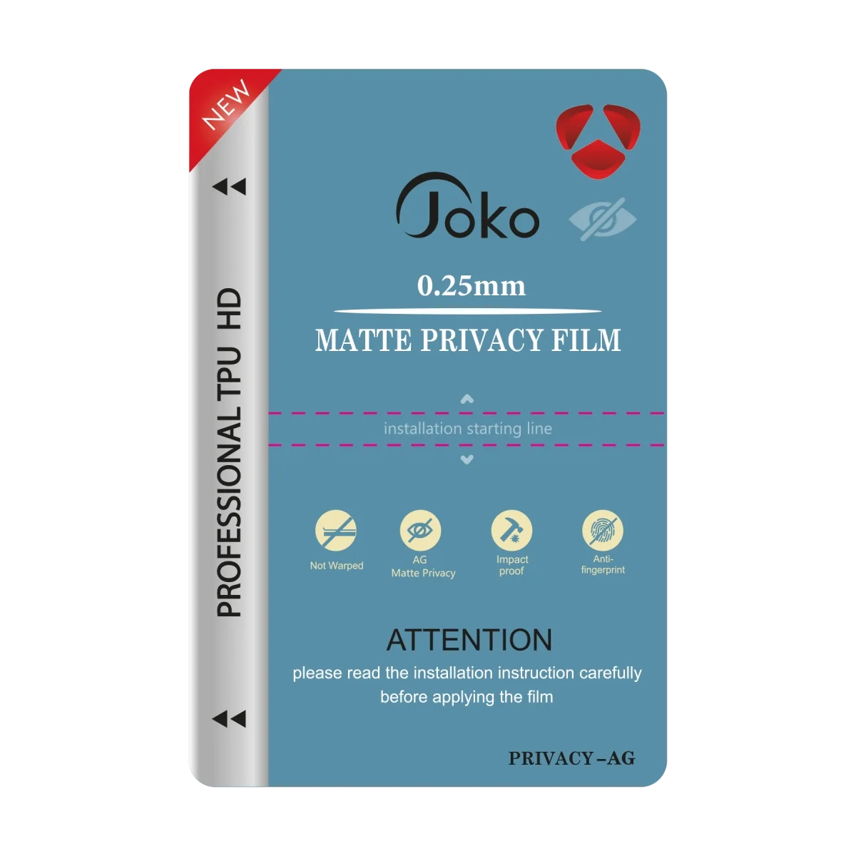 Joko Tpu 0.25mm Hd Makine Mat Hayalet Ekran Koruyucu