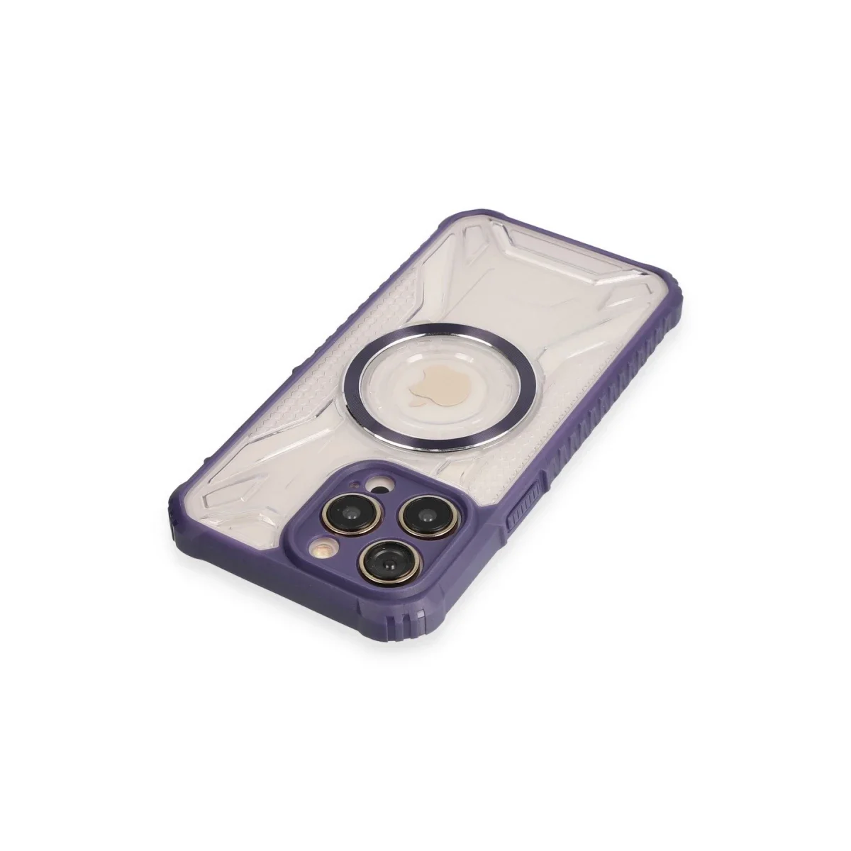 Apple iPhone 13 Pro Max Kılıf Prag Magneticsafe Kapak - Derin Mor görsel 3