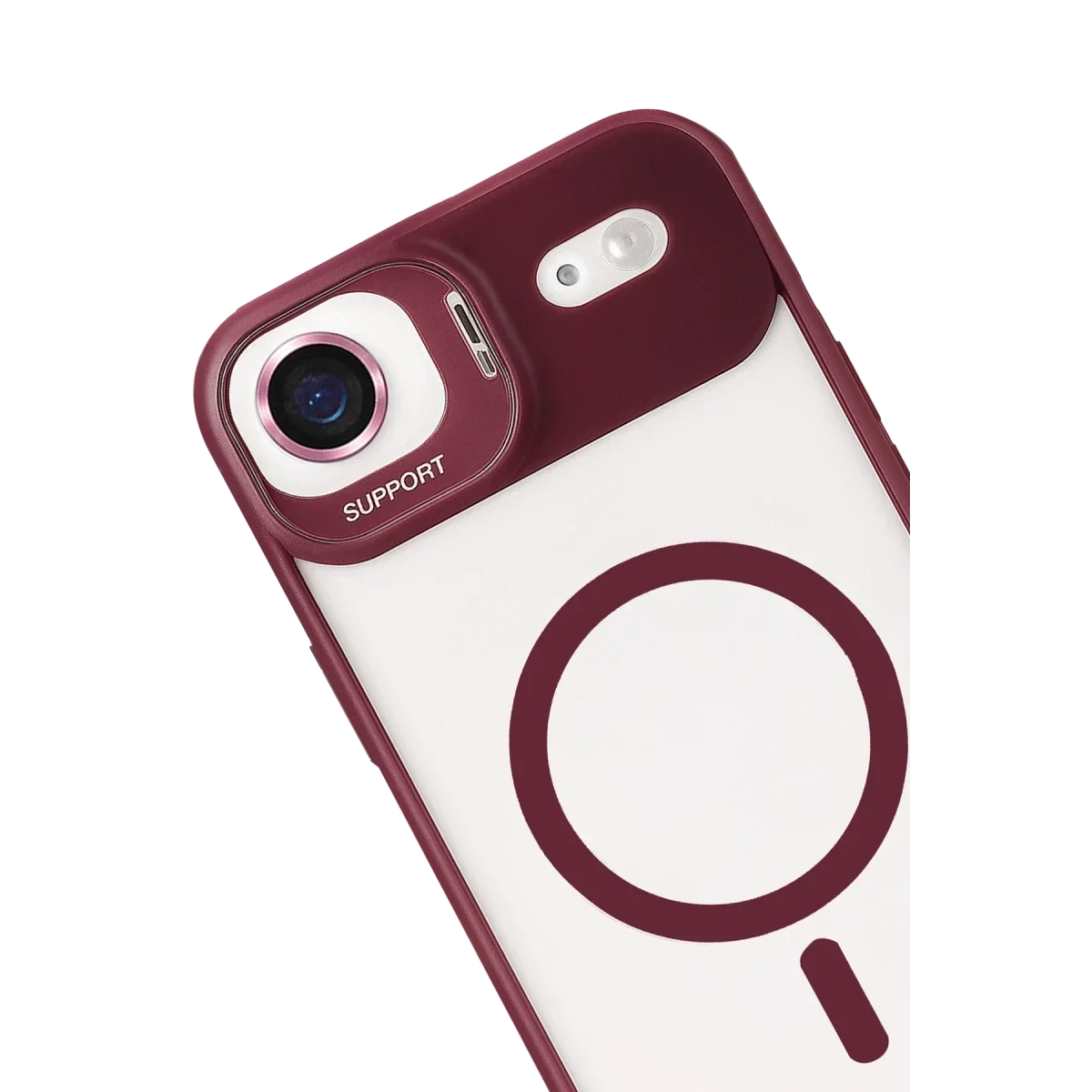 Joko Apple iPhone 17 Air Remim Lensli Magsafe Standlı Kapak - Bordo görsel 3