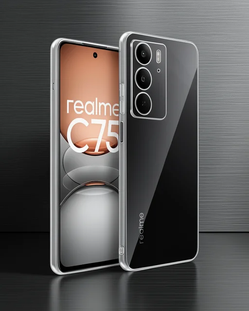 Realme C75 Kılıf Lüx Şeffaf Silikon