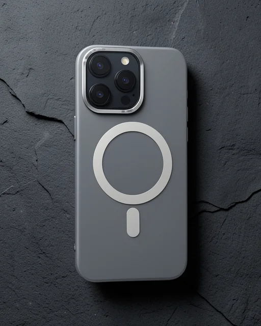 Apple İphone 15 Pro Kılıf Lodos Magneticsafe Mat Kapak - Titan Gri