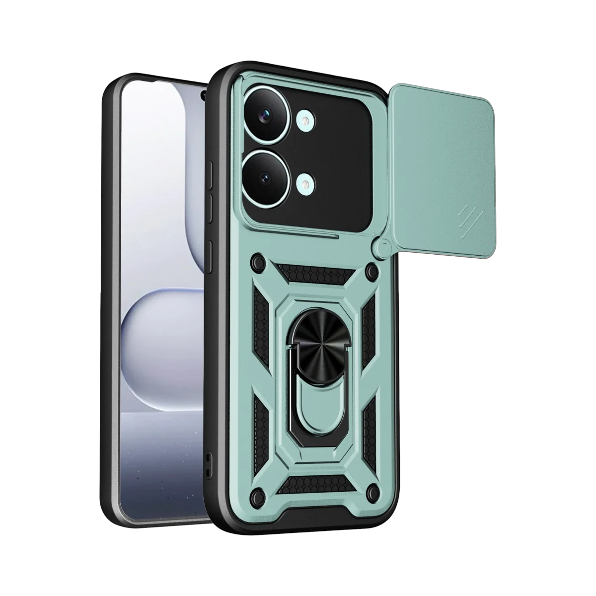 Xiao Poco X8 Pro Max Pars Lens Yüzüklü Silikon - Yeşil