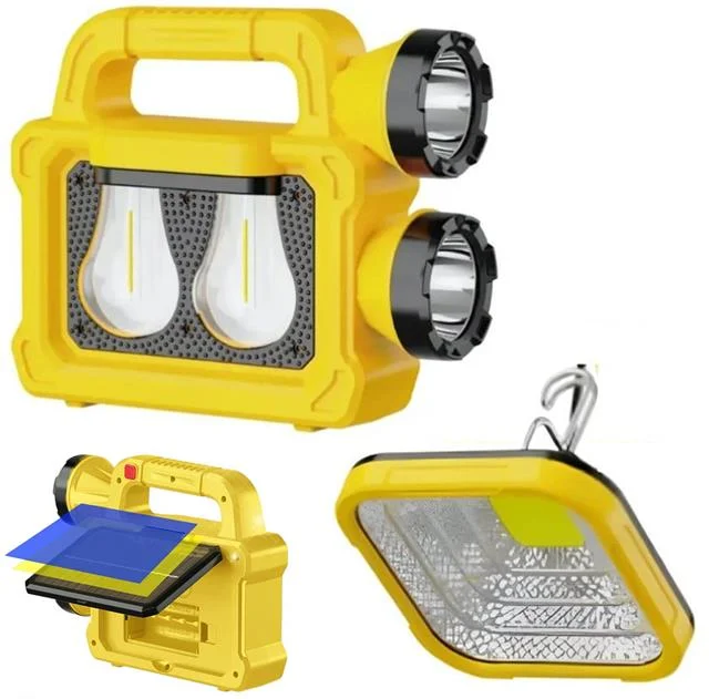 PM-26930 Solar Panelli 6 Işık Modlu Powerbank Özellikli 2400mAh Type C Giriş 5V Led Kamp Feneri görsel 5