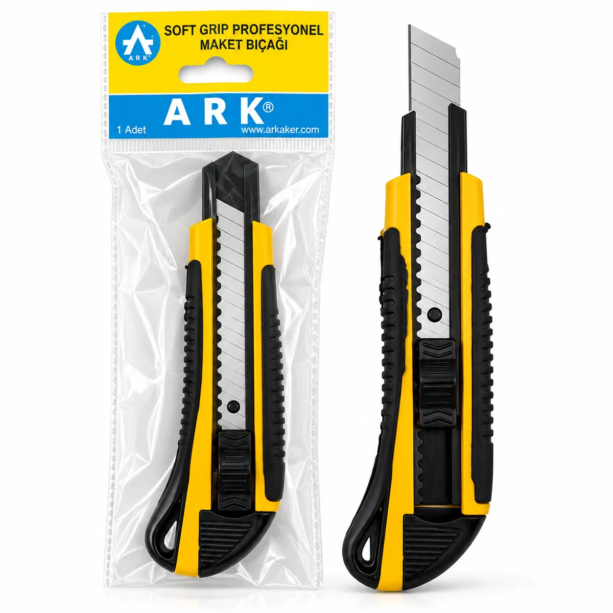 24 Adet Lüx Plastik Grip Falçata Maket Bıçak 18MM Çelik Bıçak görsel 2