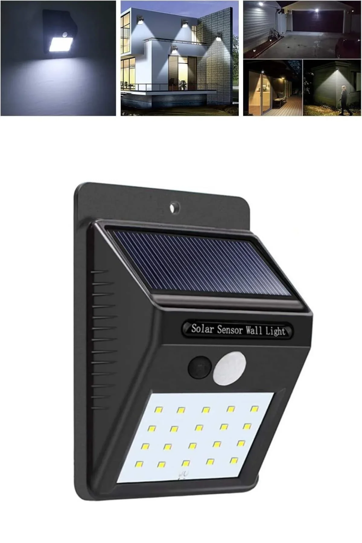 Solar Dekoratif Lambası Sensörlü Led Işık Bahçe Aydınlatma Yeni Nesil görsel 3