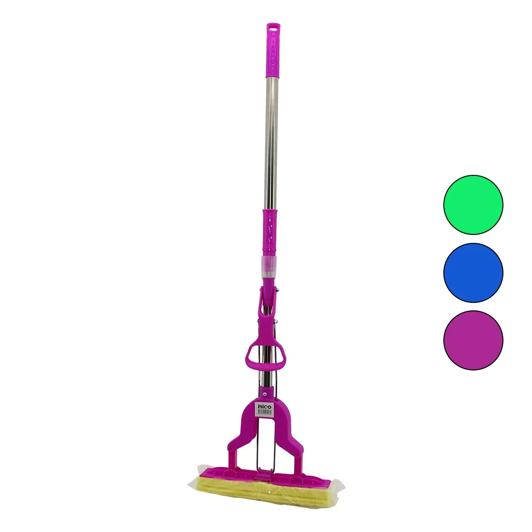 Pva Mop Sıkma Kollu - Sünger Mop Krom Uzayan SAP=75-95CM+RENKLİ PLS.BAŞLIK=115CMBRKT-910262