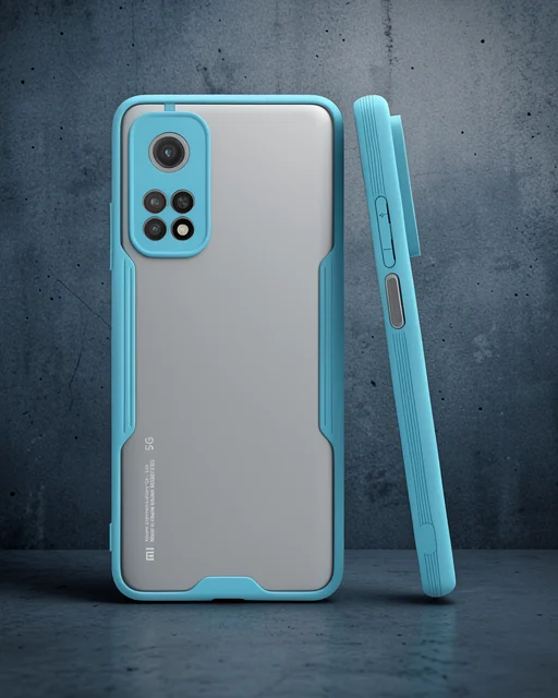 Xiaomi Mi 10t Pro Kılıf Platin Silikon - Mavi