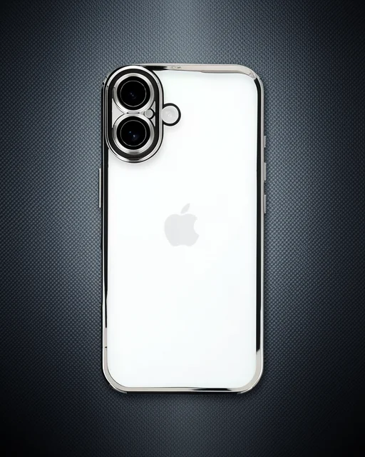 Apple İphone 16 Plus Kılıf Razer Lensli Silikon - Gümüş