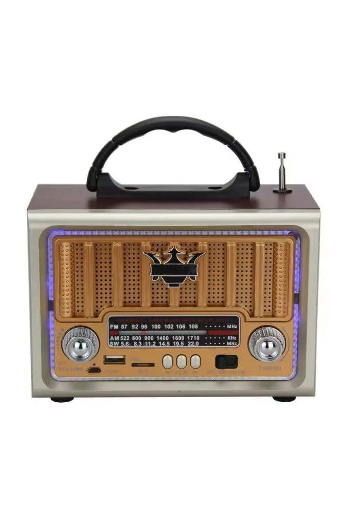 Taşınabilir Klasik AM/FM/SW Retro Nostaljik Radyo görsel 2