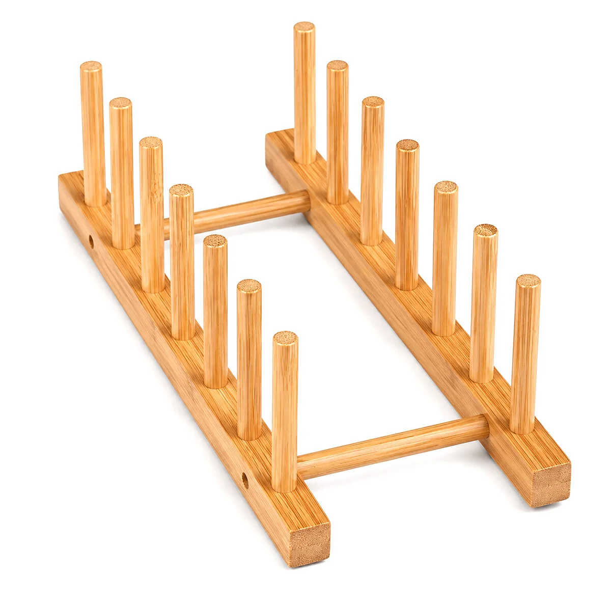 2PCS Bambu - Ahşap Tezgah Üstü Tabaklık - Bulaşıklık görsel 2