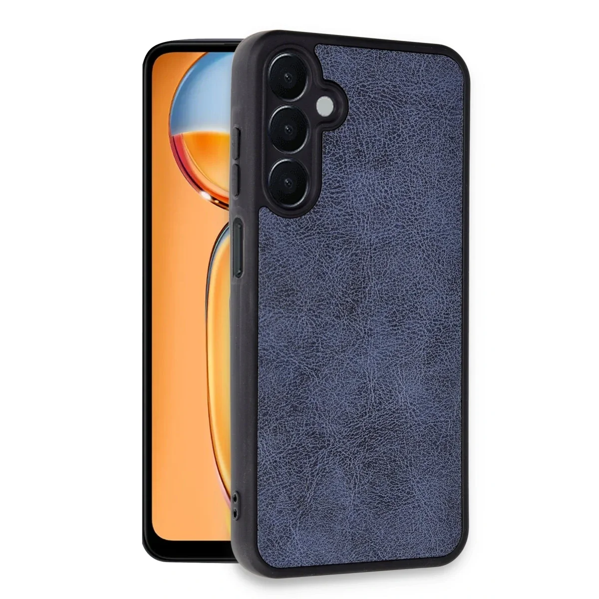Samsung Galaxy A55 5G Kılıf Aras Deri Kapak - Lacivert görsel 2