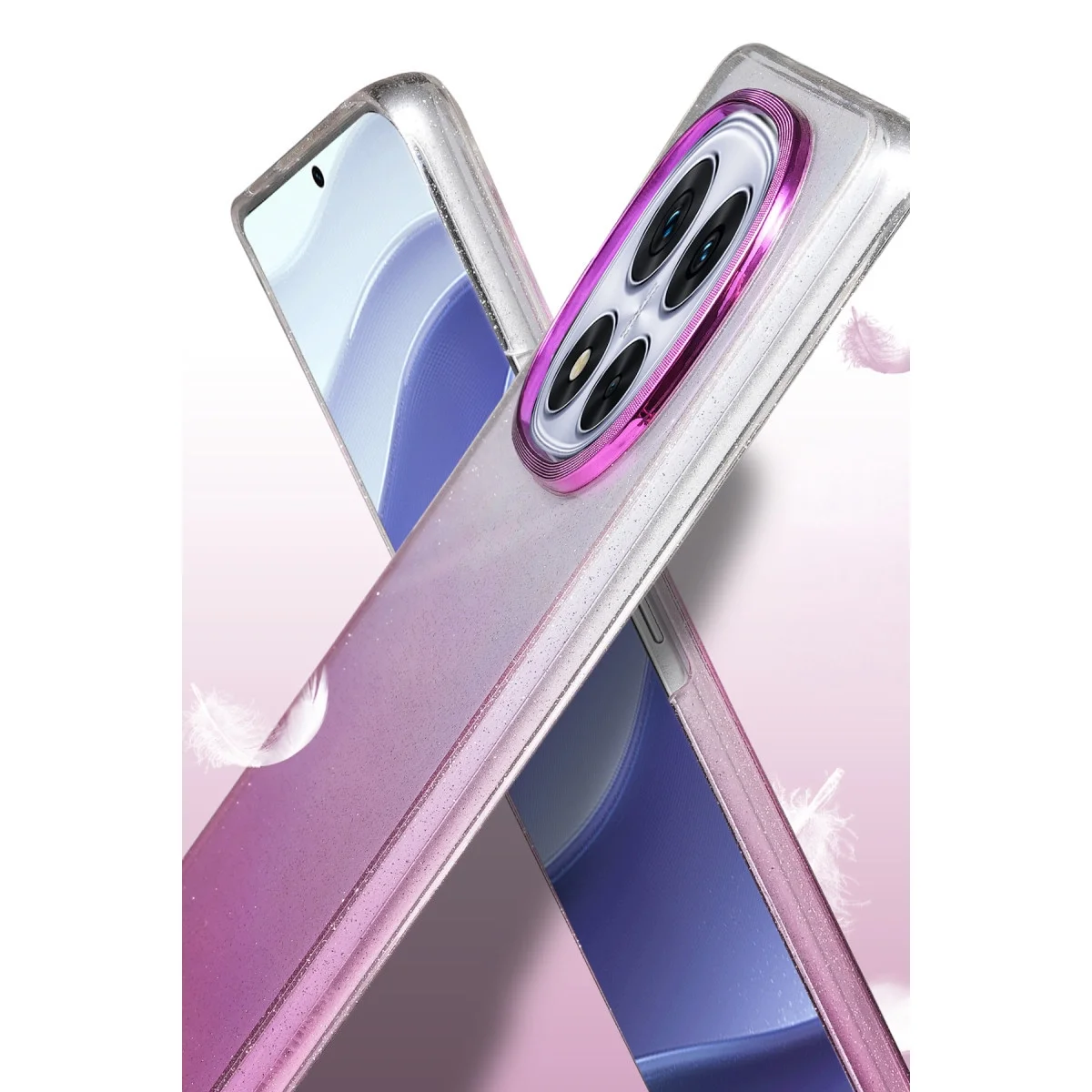 Xiao Red Note 14 Pro 4g Glossy Kapak - Mavi görsel 3