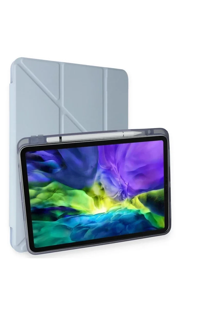 Apple iPad Pro 11 (2018) Kılıf Kalemlikli Mars Tablet Kılıfı - Mavi