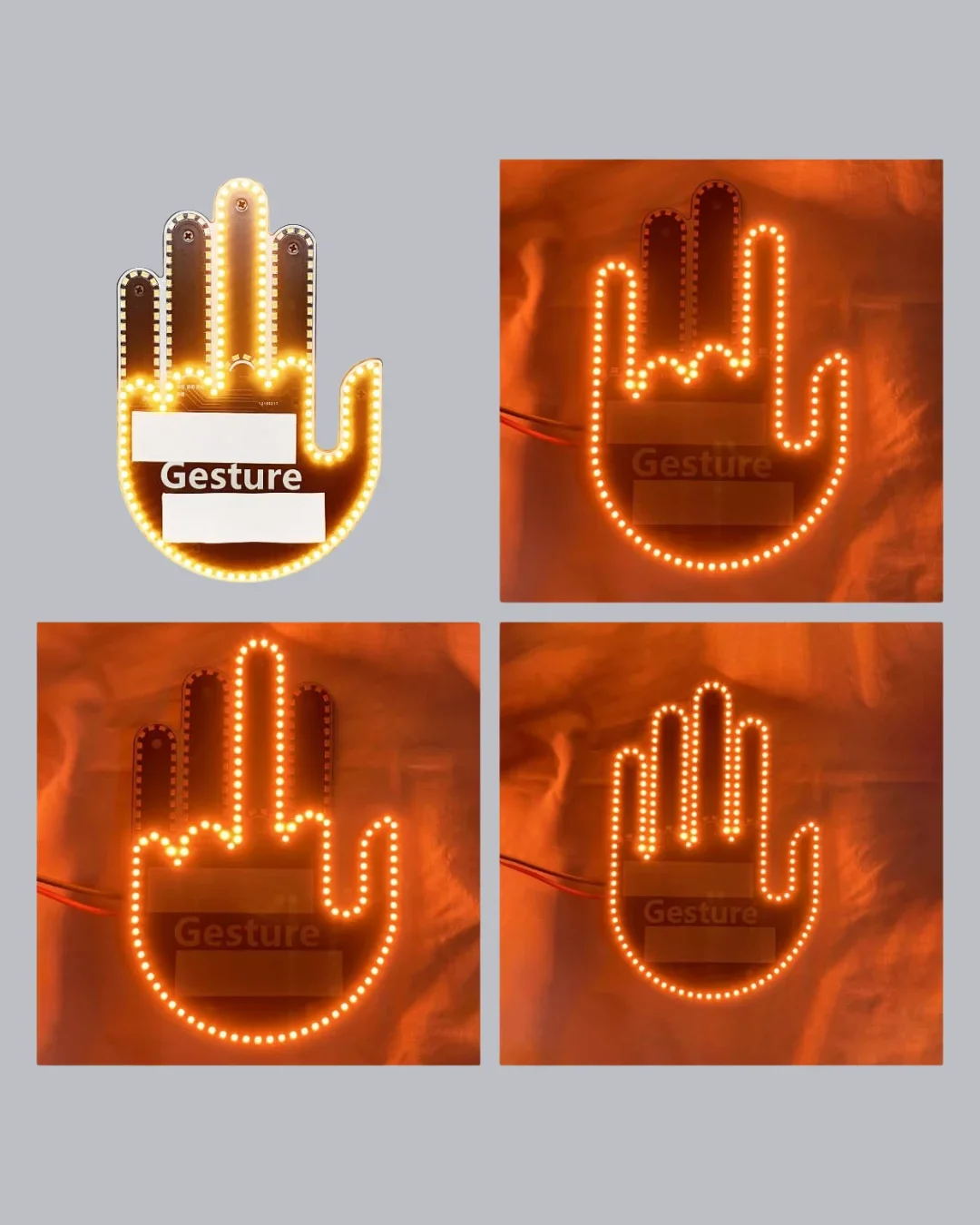 El Hareketiyle Kontrol Edilen 176 LED Amber Güvenlik Lambası görsel 4