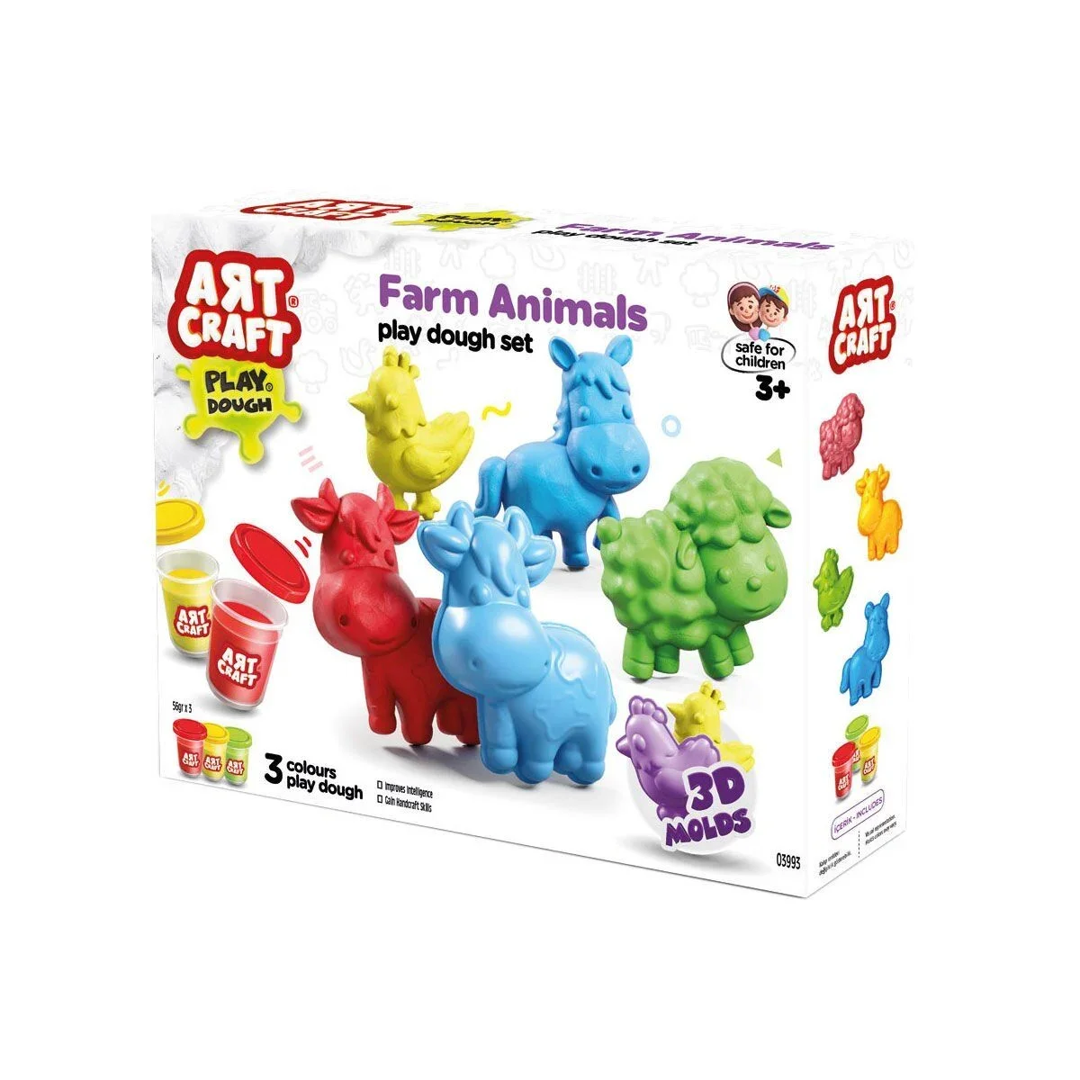 03993 Art Craft Çiftlik Hayvanları Hamur Set 168 Gr -Fentoys görsel 3