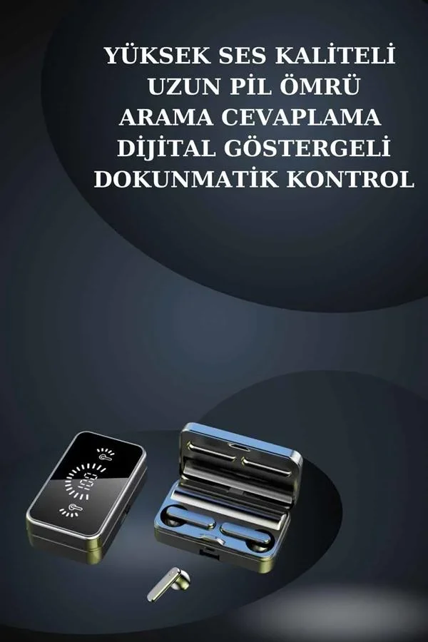 Bileklikli Amoled Ekran Akıllı Saat ve Dijital Göstergeli Kablosuz Bluetooth Kulaklık ANC/ ENC görsel 3