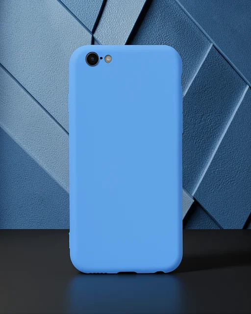 Apple İphone 6 Plus Kılıf Nano İçi Kadife Silikon - Mavi