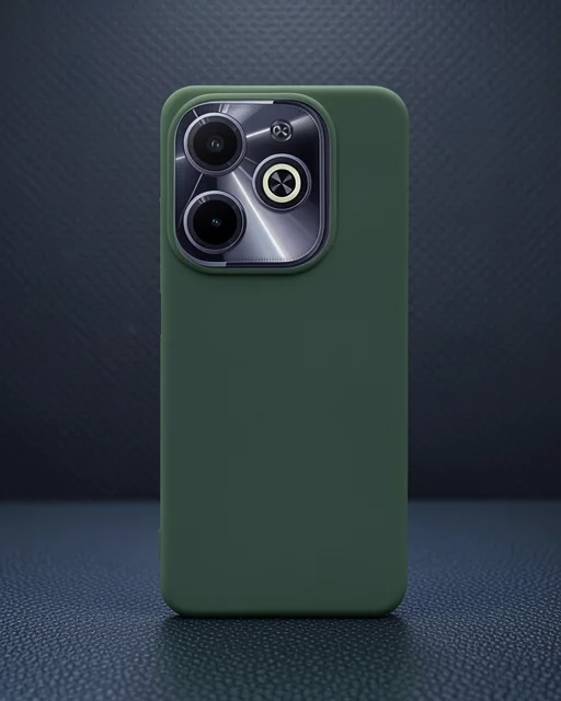 İnfinix Hot 40i Kılıf First Silikon - Koyu Yeşil