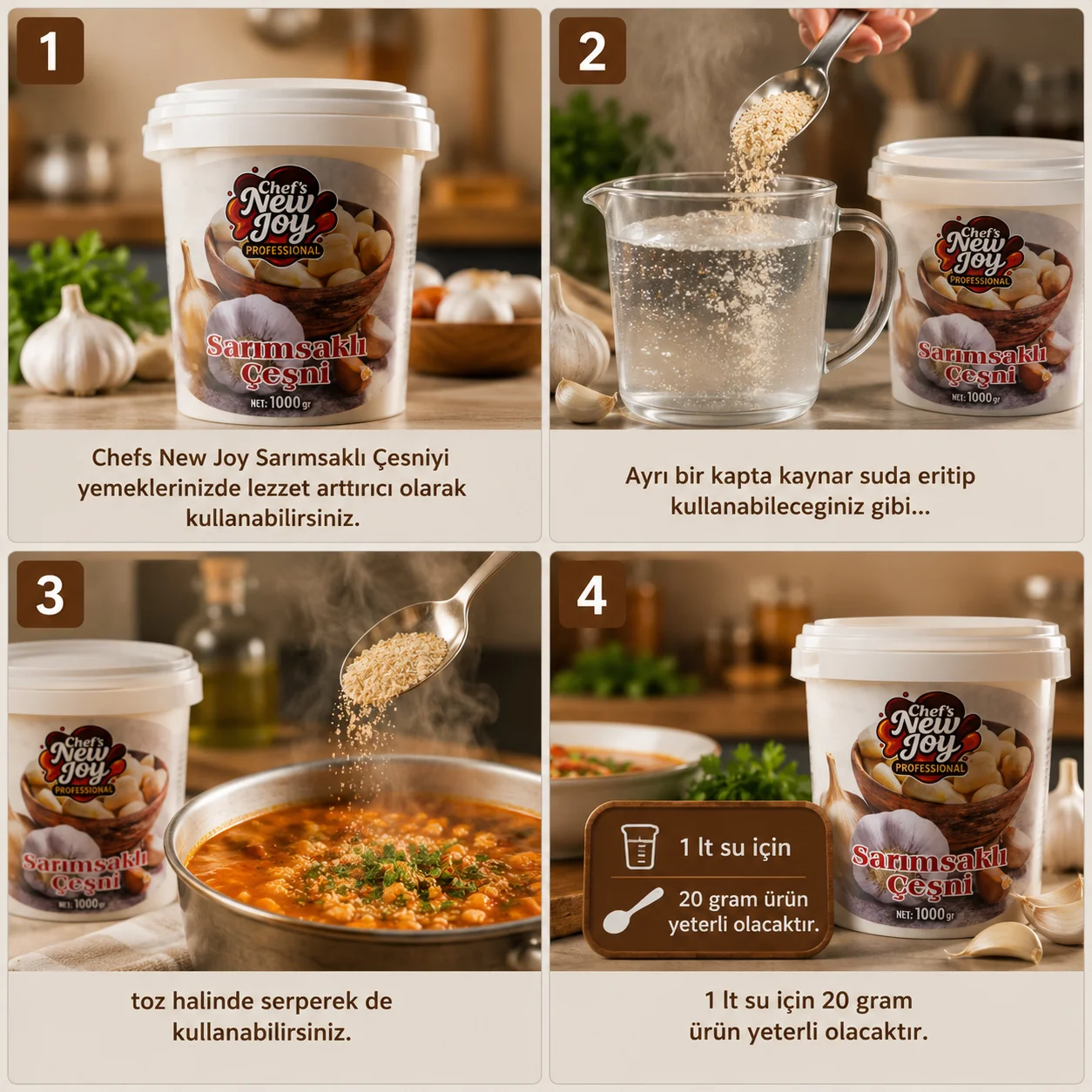 Sarımsaklı Çeşni 1000 G X 8 Adet - 1 Koli (Koli Bazlı Avantaj Paketi) görsel 5