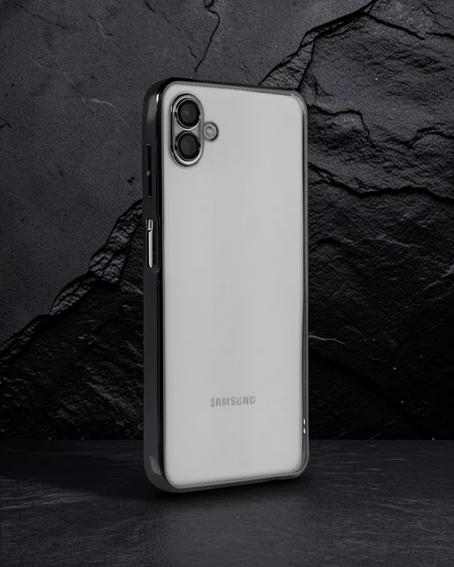 Samsung Galaxy A04 Kılıf Razer Lensli Silikon - Siyah