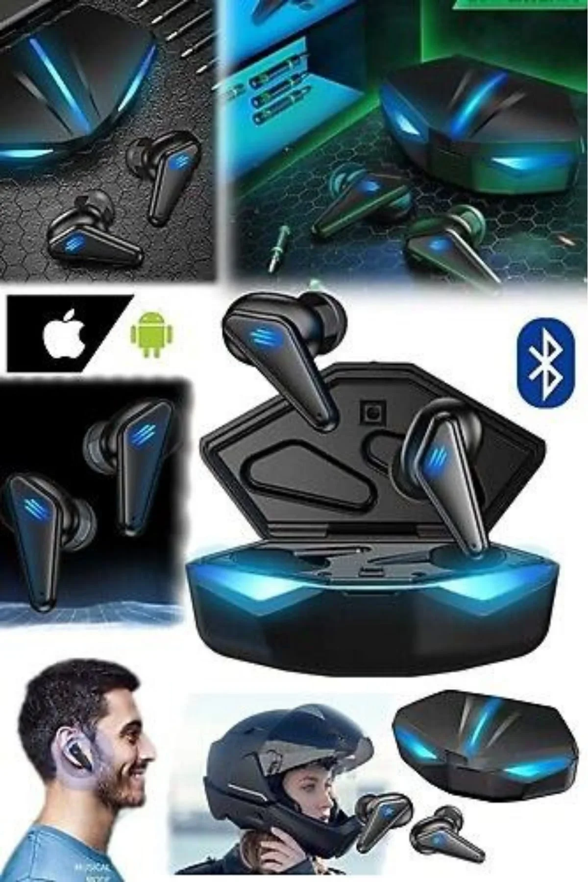 Wireless Kulaklık krofonlu Bluetooth Oyuncu Kulaklığı görsel 3